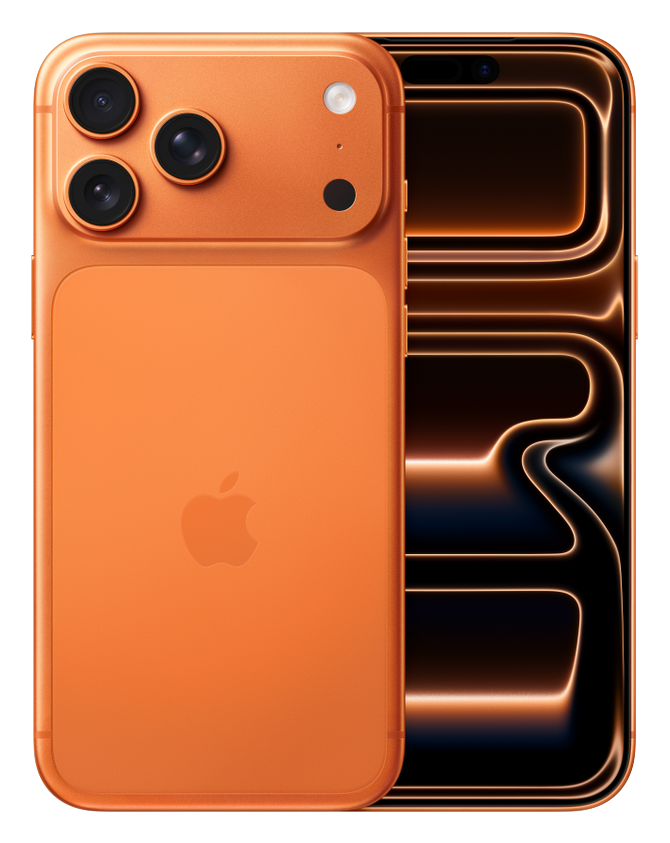 iPhone 17 Pro Max, finition orange cosmique
